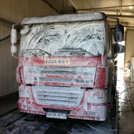 Truck with foam