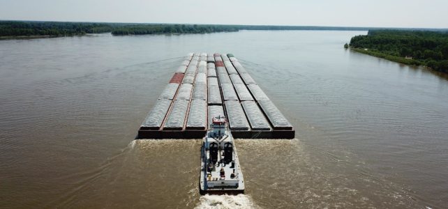 Barge on the Mississippi